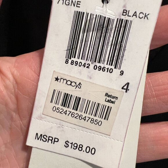 NWT French Connection Black Pink Floral Fit & Flare Mini Dress, Size 4 - Picture 15 of 16